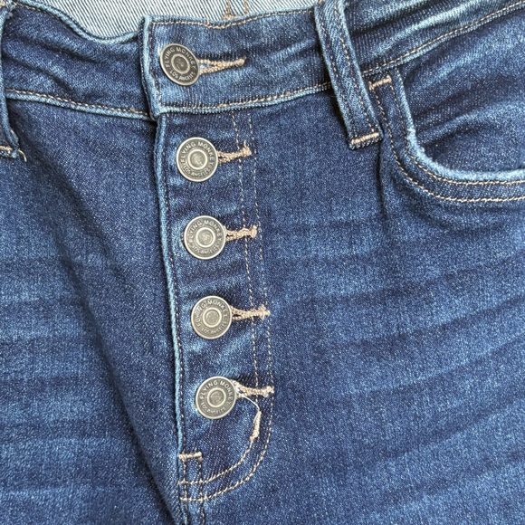 Flying Monkey Dark Wash Skinny Jeans Size 30 Exposed 5-Button Fly Stretch Denim - Picture 8 of 11